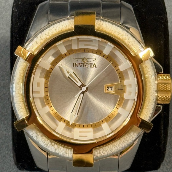 ThermoGlow Men Model 42343 - Men's Watch Quartz Two-Tone Silver and Gold